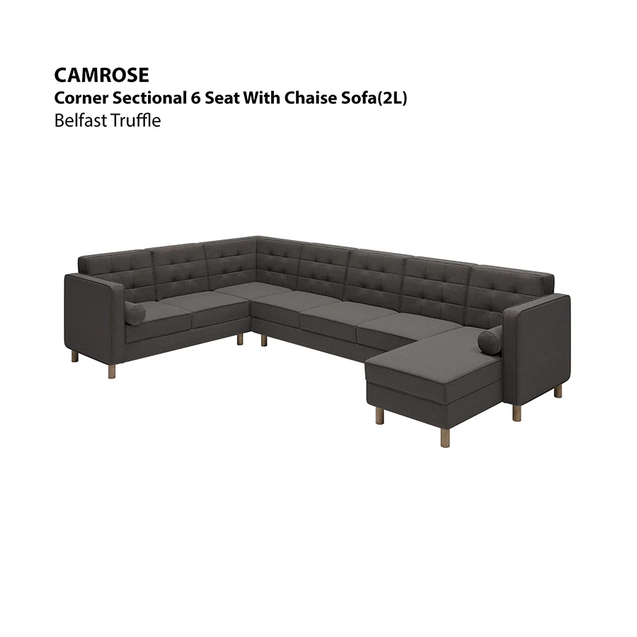 Camrose Sectional 6 Seat with Chaise (2L) Sofa - Image 12
