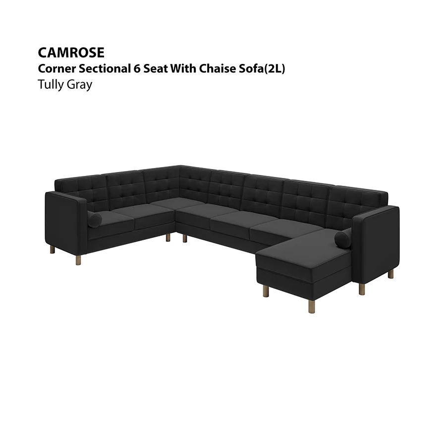 Camrose Sectional 6 Seat with Chaise (2L) Sofa - Image 16
