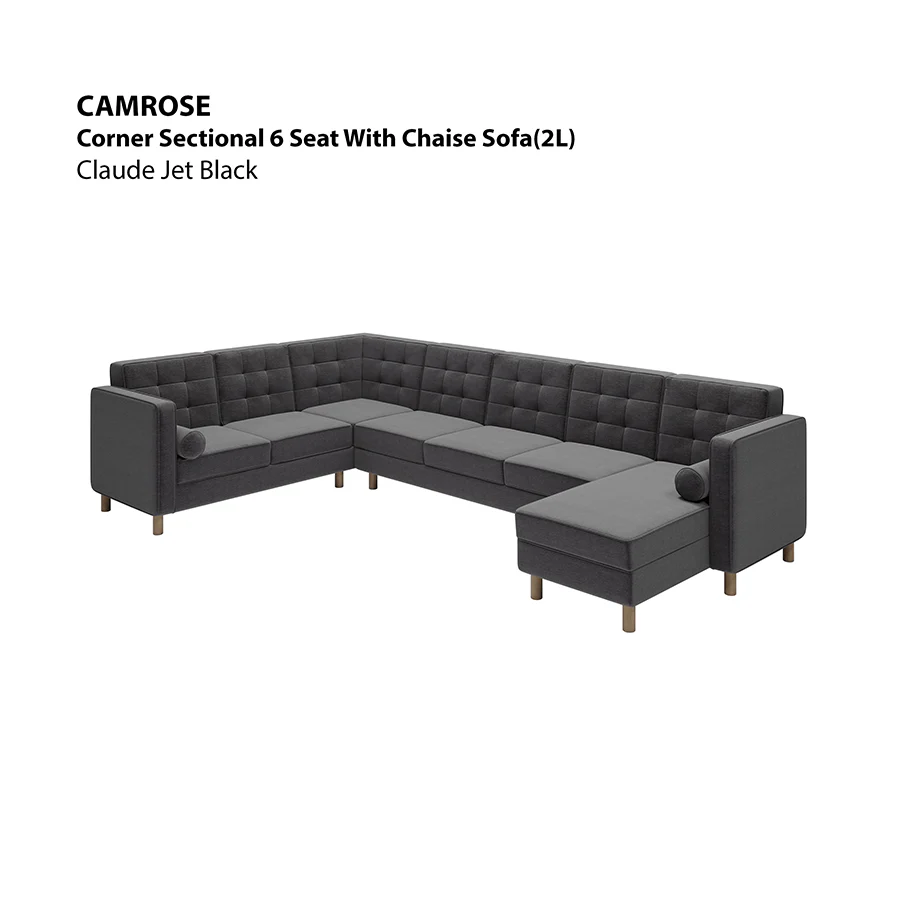 Camrose Sectional 6 Seat with Chaise (2L) Sofa - Image 19