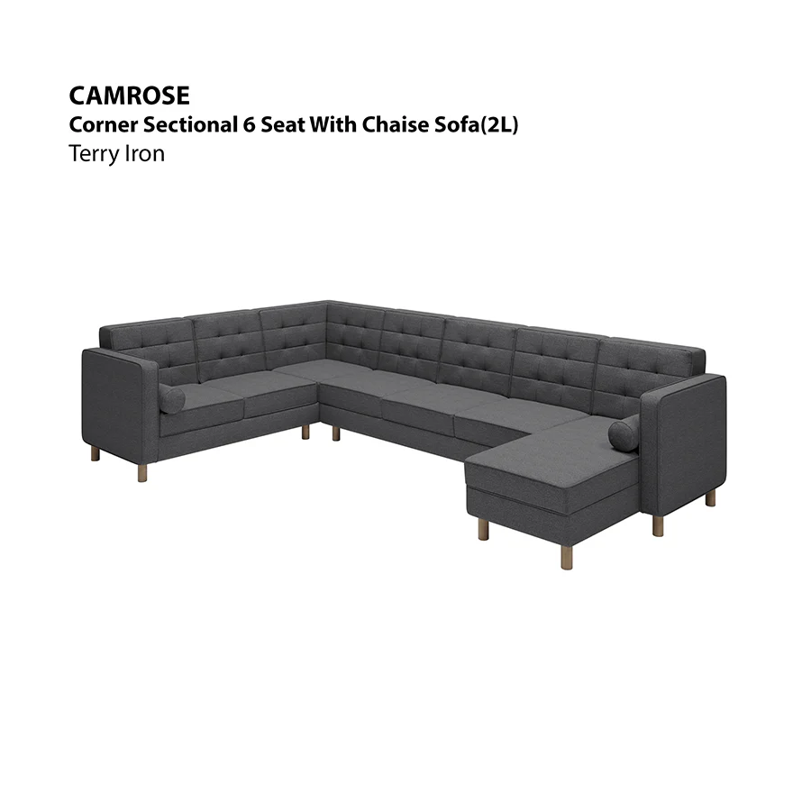 Camrose Sectional 6 Seat with Chaise (2L) Sofa - Image 22
