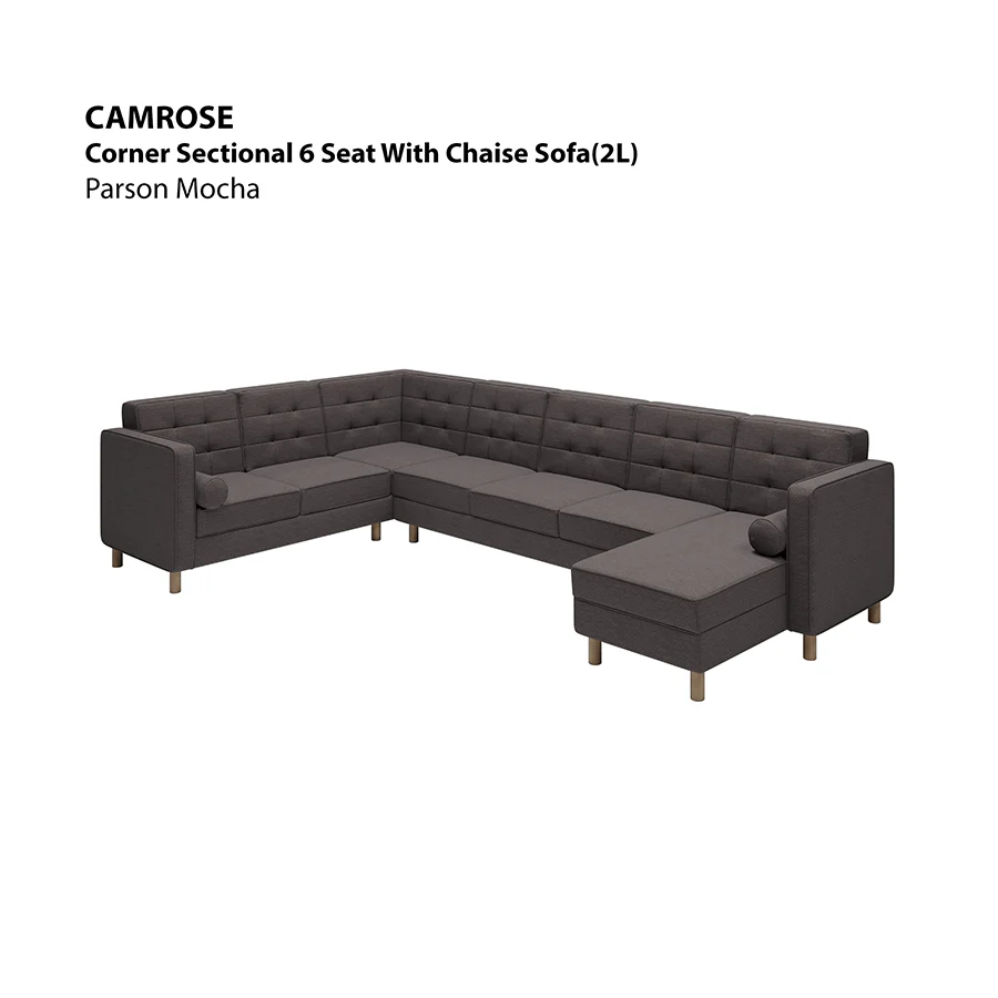 Camrose Sectional 6 Seat with Chaise (2L) Sofa - Image 5