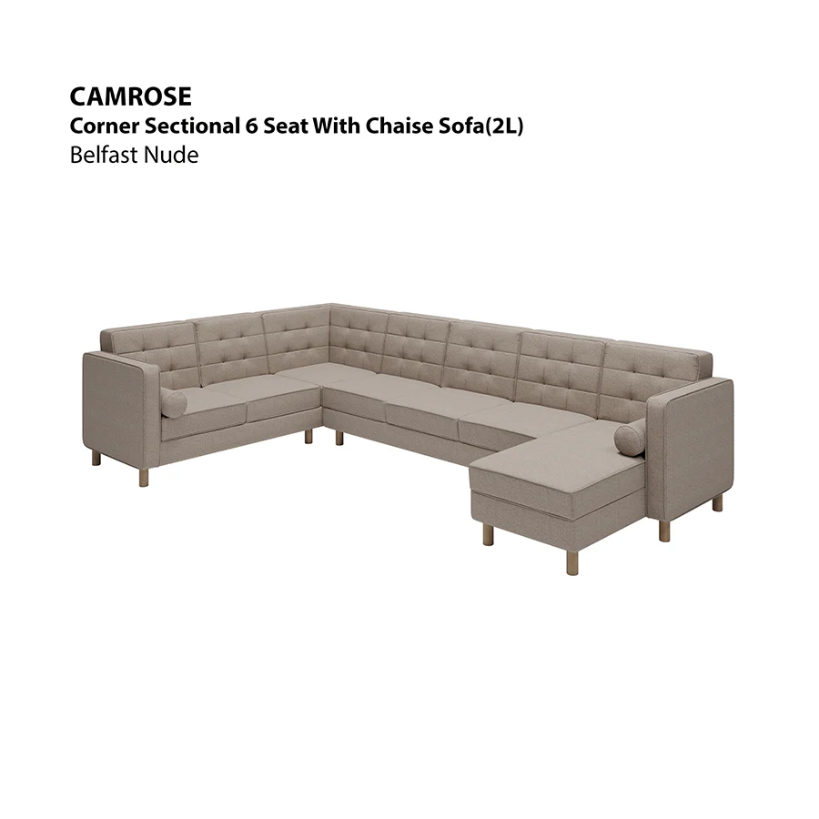 Camrose Sectional 6 Seat with Chaise (2L) Sofa - Image 8