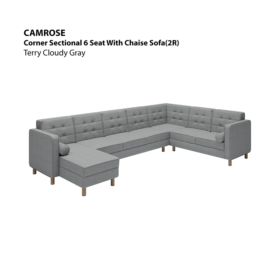 Camrose Sectional 6 Seat with Chaise (2R) Sofa - Image 21