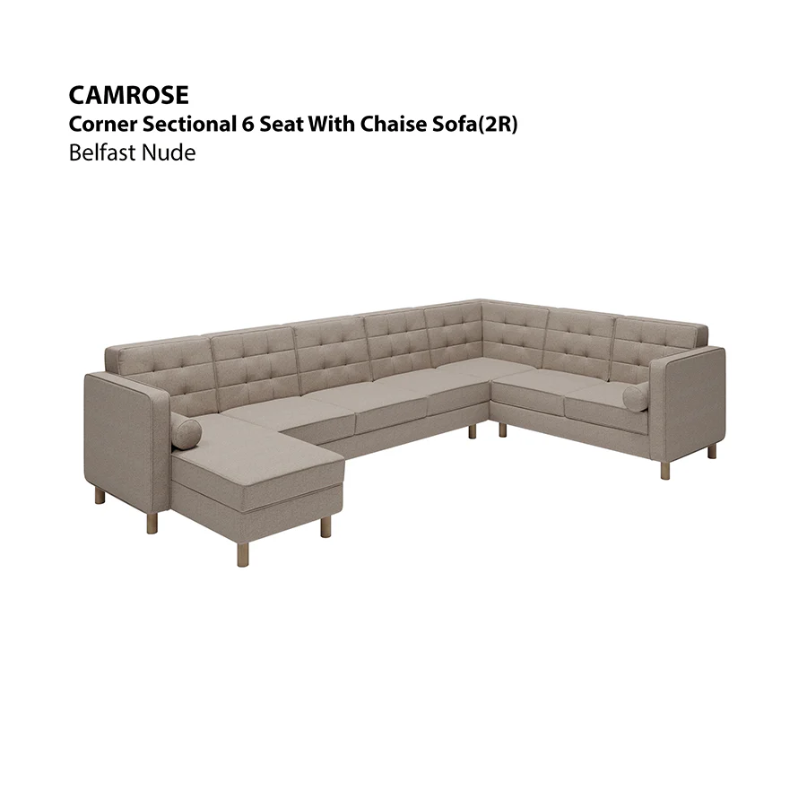 Camrose Sectional 6 Seat with Chaise (2R) Sofa - Image 7