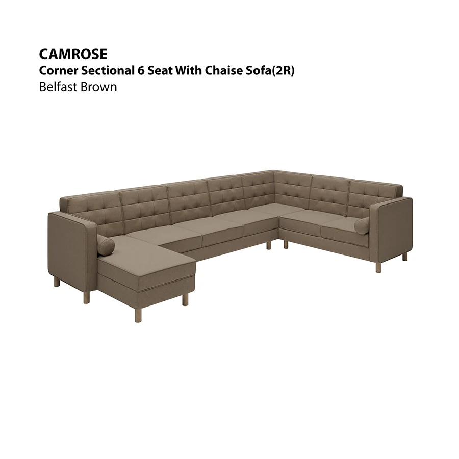 Camrose Sectional 6 Seat with Chaise (2R) Sofa - Image 8