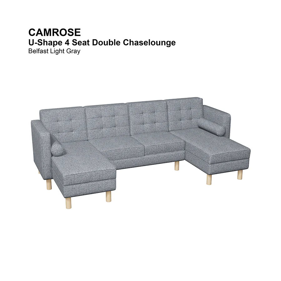 Camrose U-shape 4 Seat Double Chaise - Image 7
