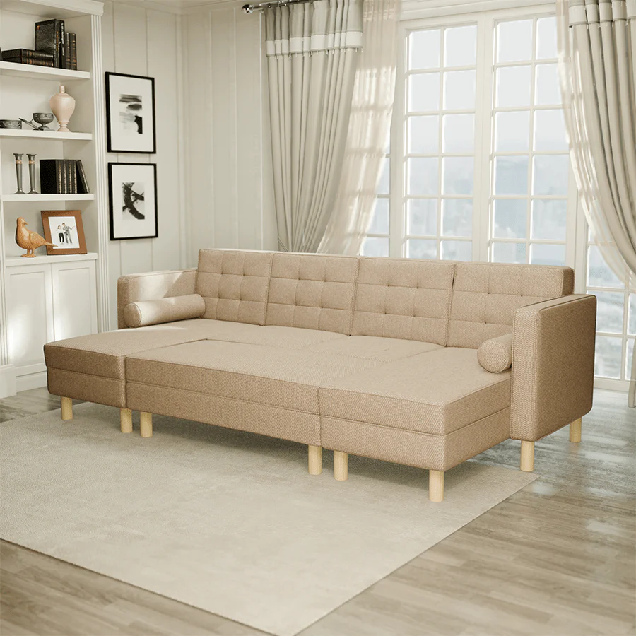 Camrose U-shape 4 Seat Double Chaise with Bench - Image 45