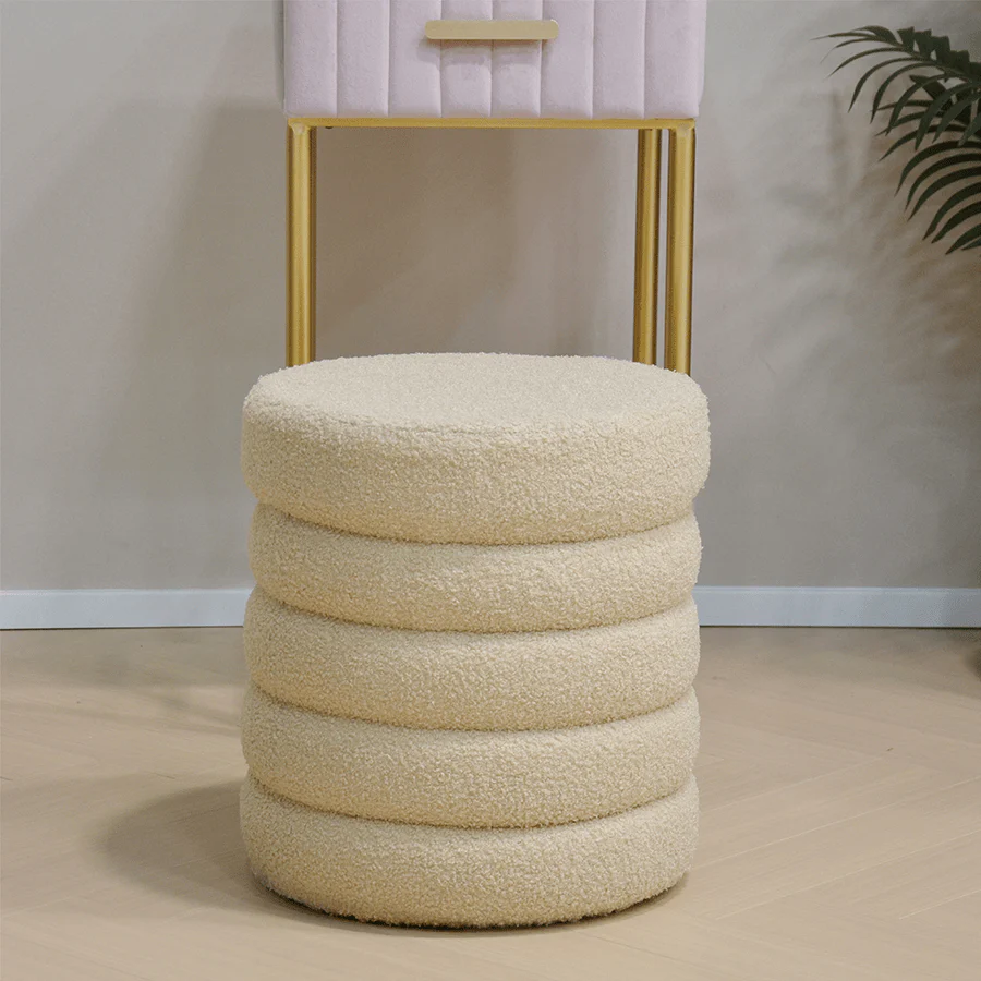 Chiara Round Storage Ottoman - Image 2