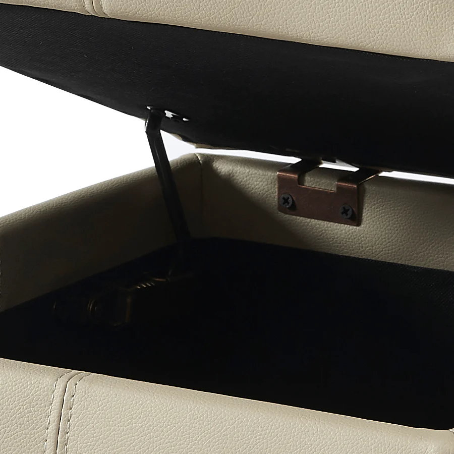 Chrisley Faux Leather Storage Ottoman - Image 18