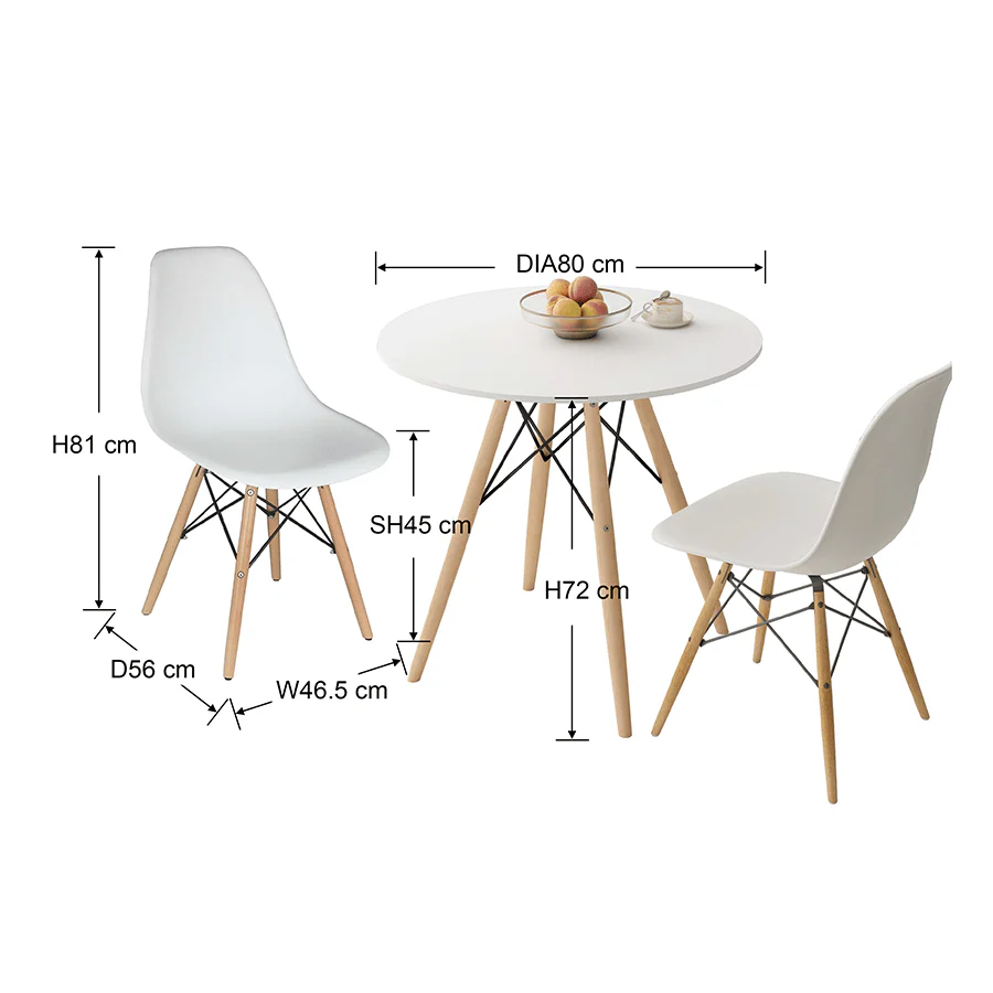 Clarisse 2 Seater Round Dining Set - Image 17