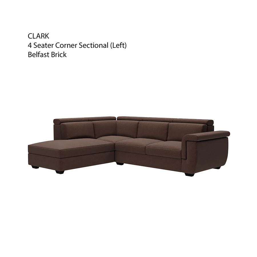 Clark Corner Sectional 4 Seat Left Open Sofa - Image 16