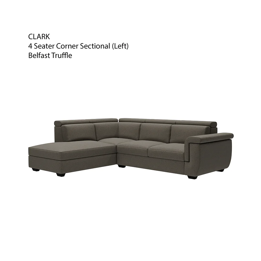 Clark Corner Sectional 4 Seat Left Open Sofa - Image 20