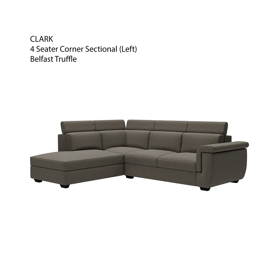 Clark Corner Sectional 4 Seat Left Open Sofa - Image 21