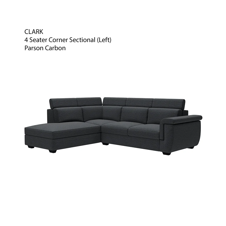 Clark Corner Sectional 4 Seat Left Open Sofa - Image 9