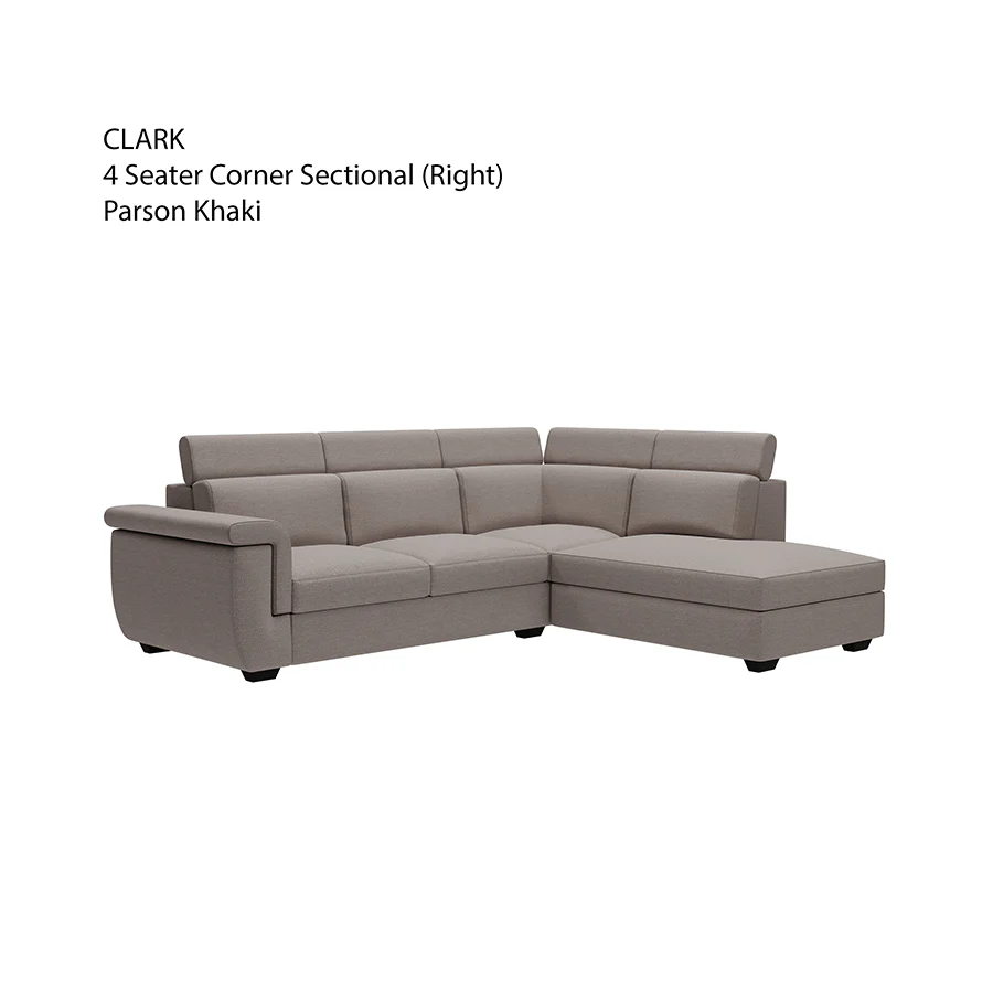 Clark Corner Sectional 4 Seat Right Open Sofa - Image 5