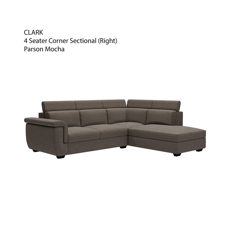 Clark Corner Sectional 4 Seat Right Open Sofa - Image 7