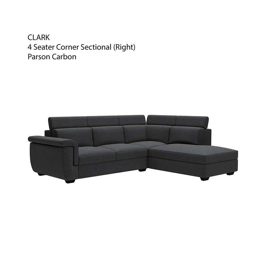 Clark Corner Sectional 4 Seat Right Open Sofa - Image 9
