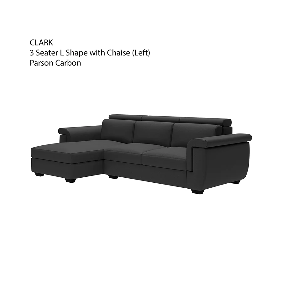 Clark L-shape 3 Seat with Chaise Left Sofa - Image 8
