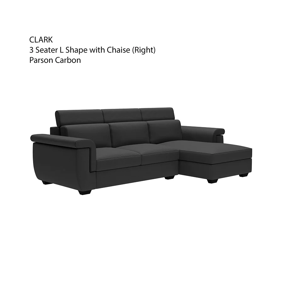 Clark L-shape 3 Seat with Chaise Right Sofa - Image 10