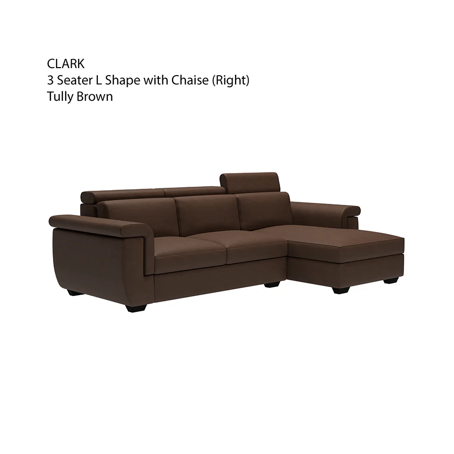 Clark L-shape 3 Seat with Chaise Right Sofa - Image 27