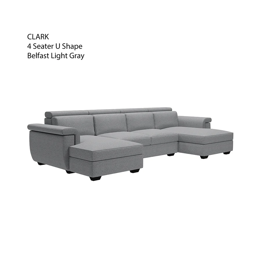 Clark U-shape 4 Seat Double Chaise Lounge - Image 11
