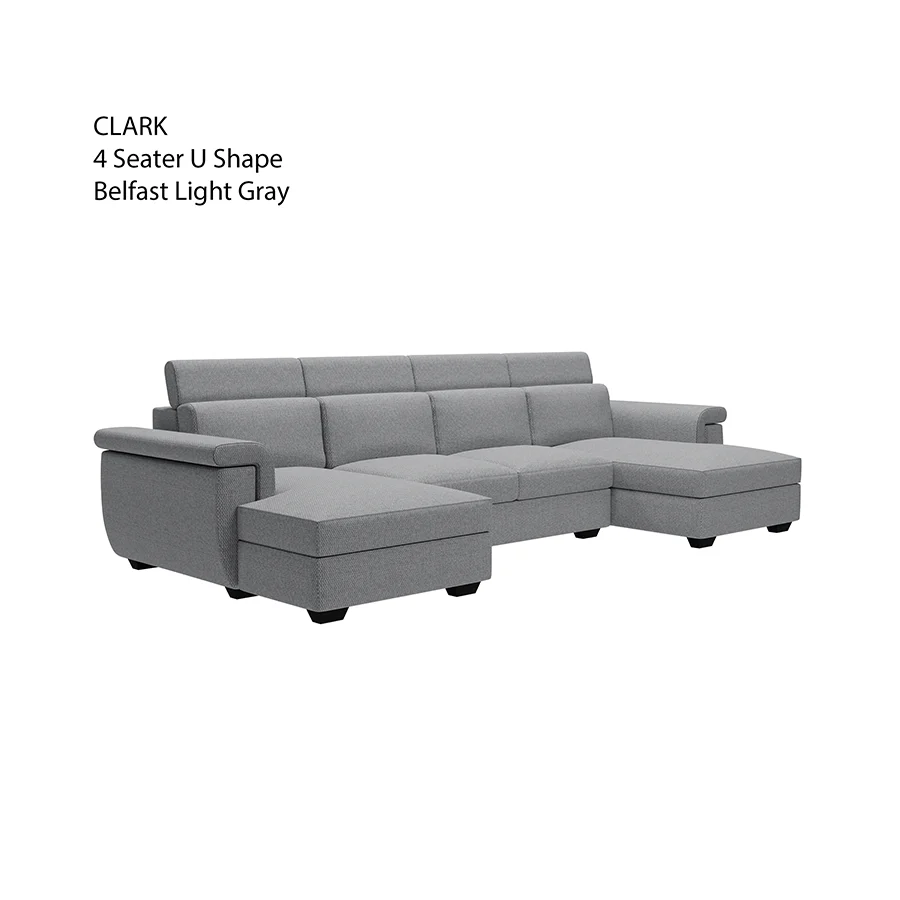 Clark U-shape 4 Seat Double Chaise Lounge - Image 12