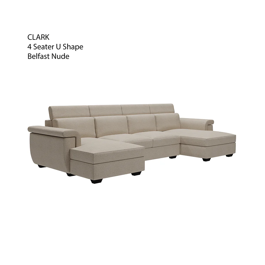 Clark U-shape 4 Seat Double Chaise Lounge - Image 14