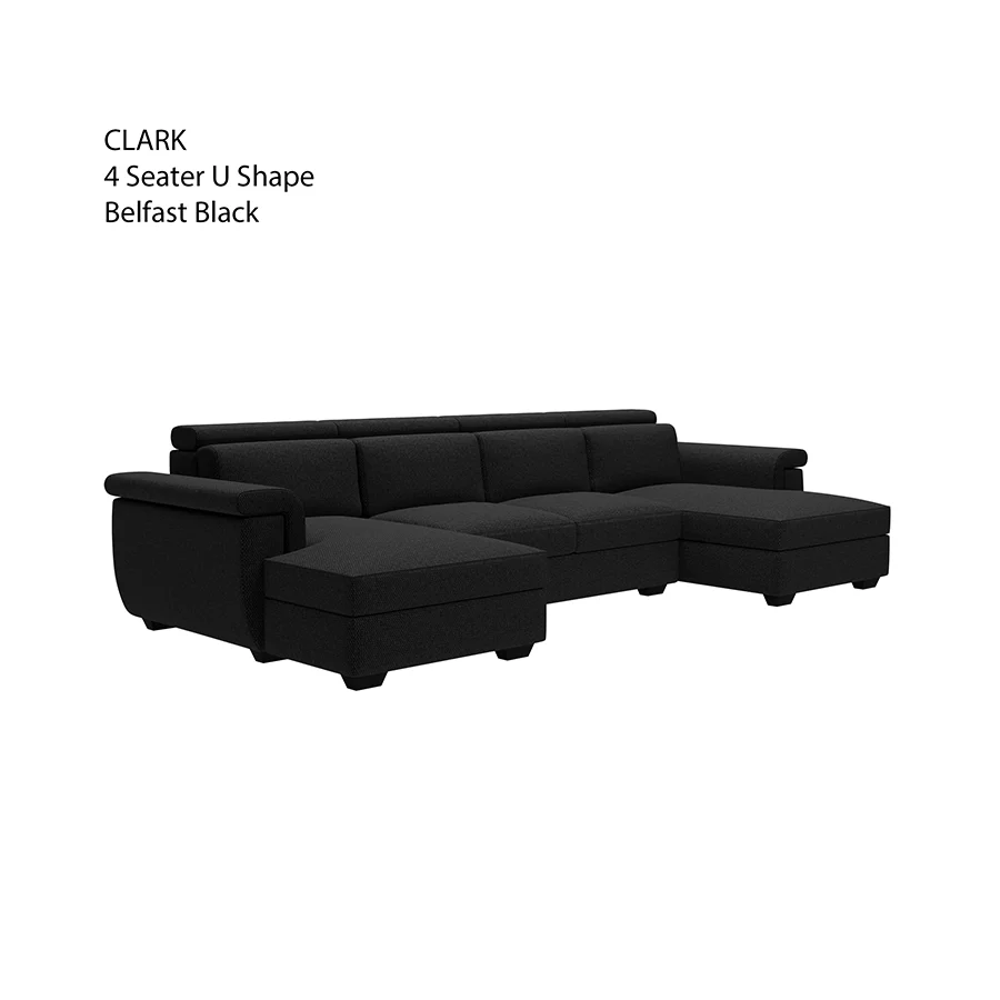 Clark U-shape 4 Seat Double Chaise Lounge - Image 23