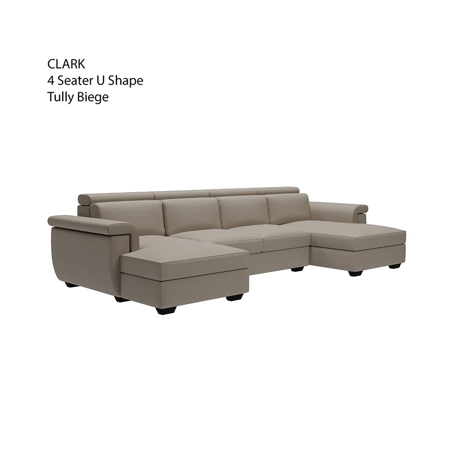 Clark U-shape 4 Seat Double Chaise Lounge - Image 25