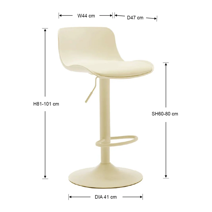 Clio Bar Chair with Cushion - Image 10