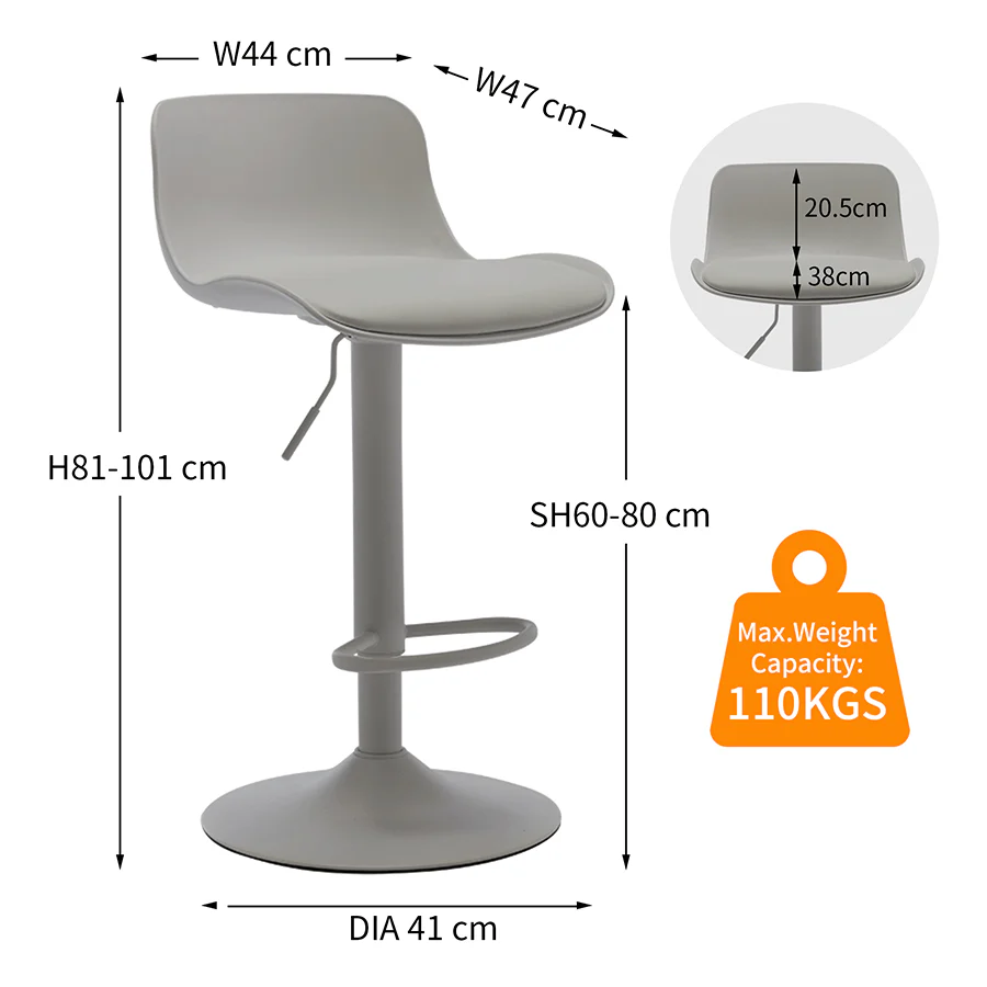 Clio Bar Chair with Cushion - Image 39