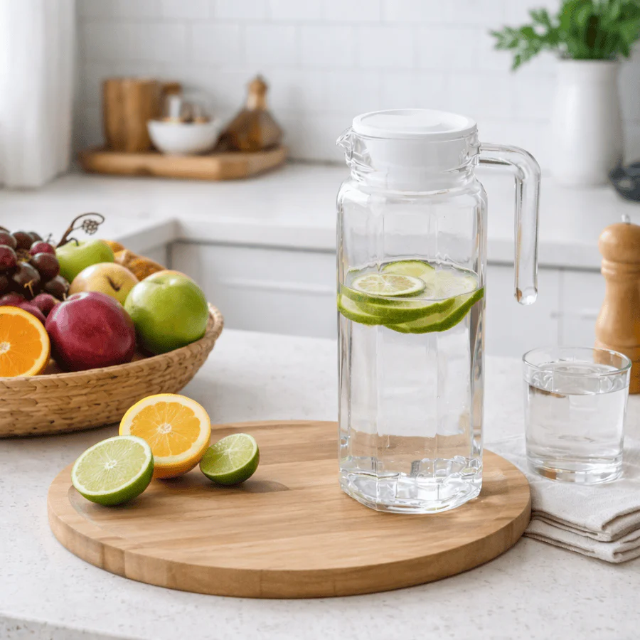 Cran Glass Pitcher with Lid - 35oz - Image 2