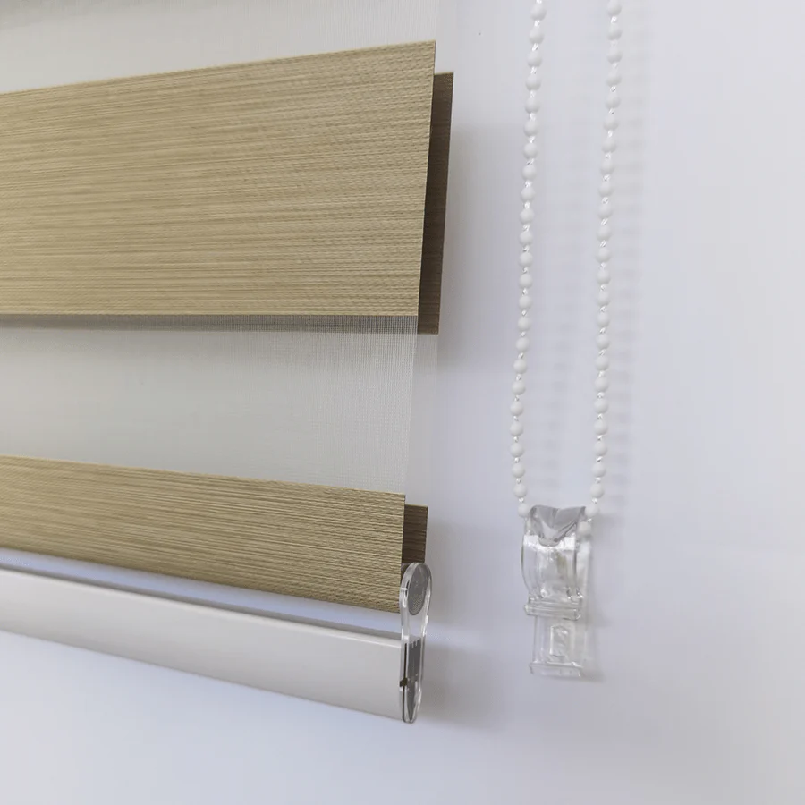 Cream Linen Zebra Blackout Blinds - Image 5