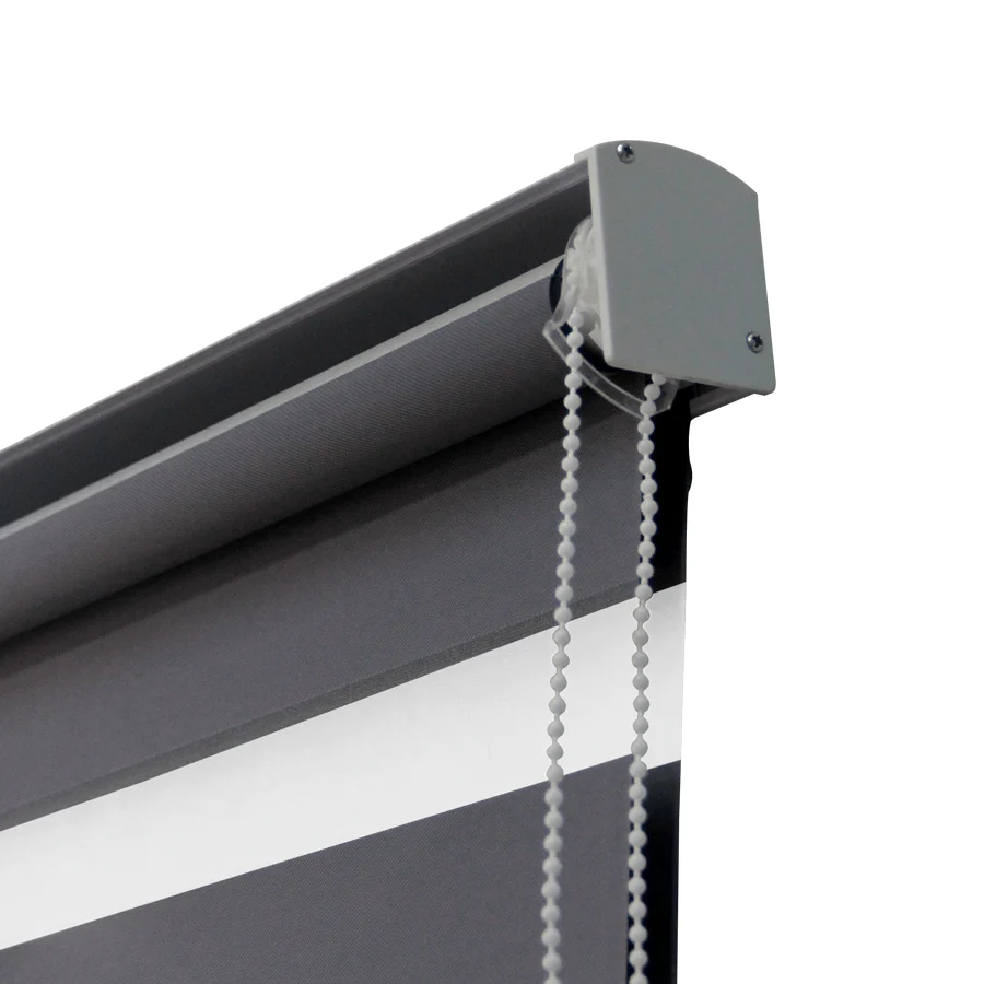 Dark Grey Zebra Blackout Blinds - Image 3