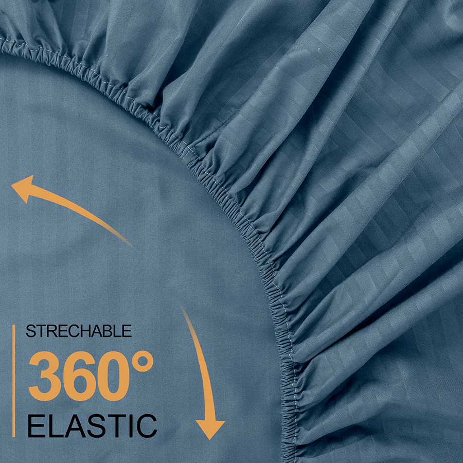 Basic Cool Gray Plain 3pc Sheet Set - Image 5