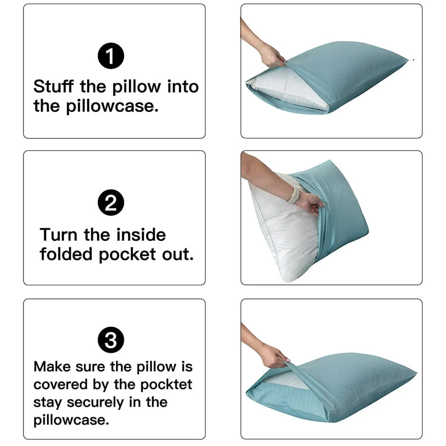 Basic Duck Egg Plain 4pc Sheet Set - Image 11
