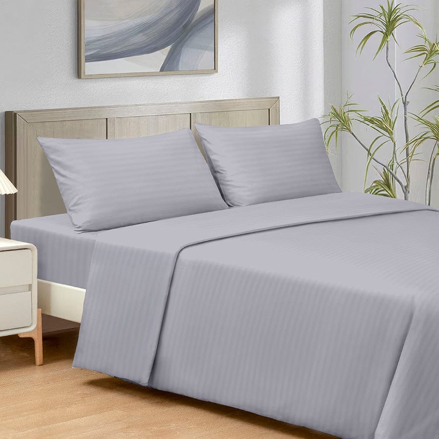Basic Gray Plain 4pc Sheet Set - Image 3
