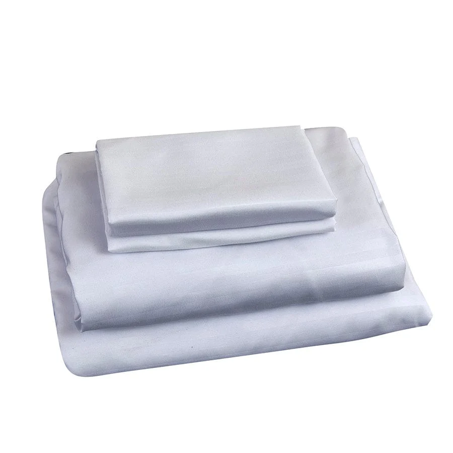 Basic White Plain 4pc Sheet Set - Flat Sheet - Image 2