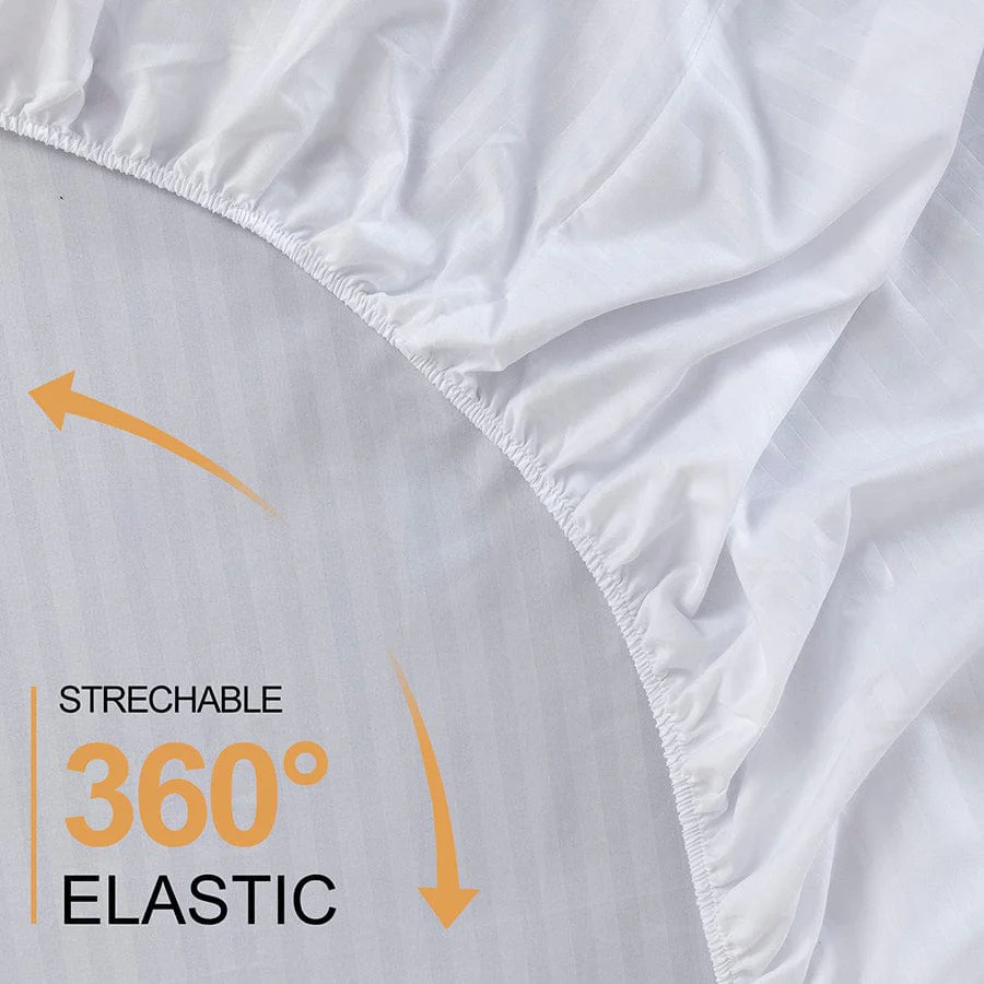 Basic White Plain 4pc Sheet Set - Flat Sheet - Image 9