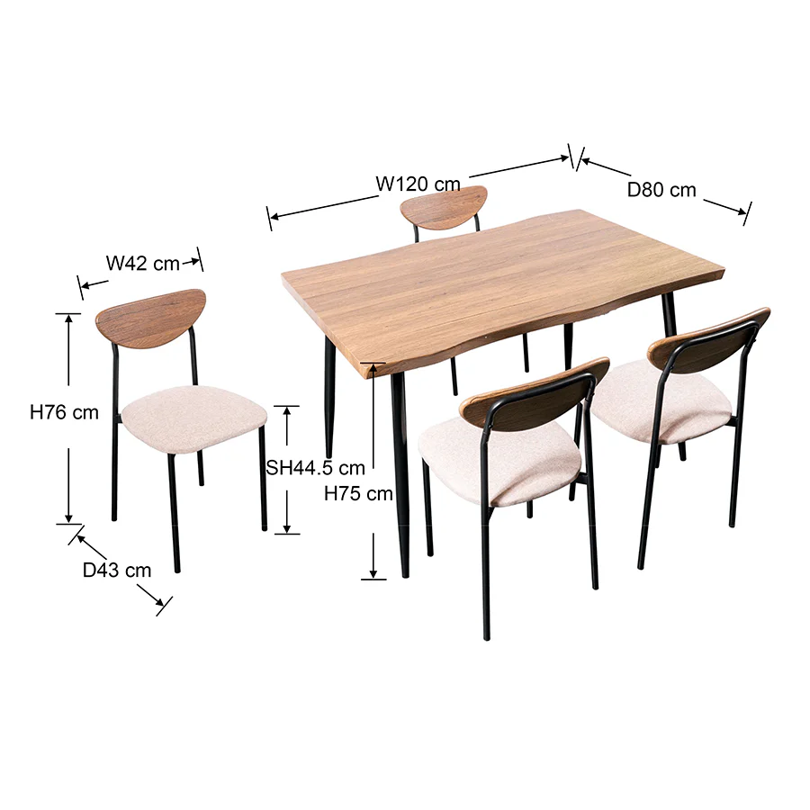 Denise 4 Seater Dining Set - Image 14