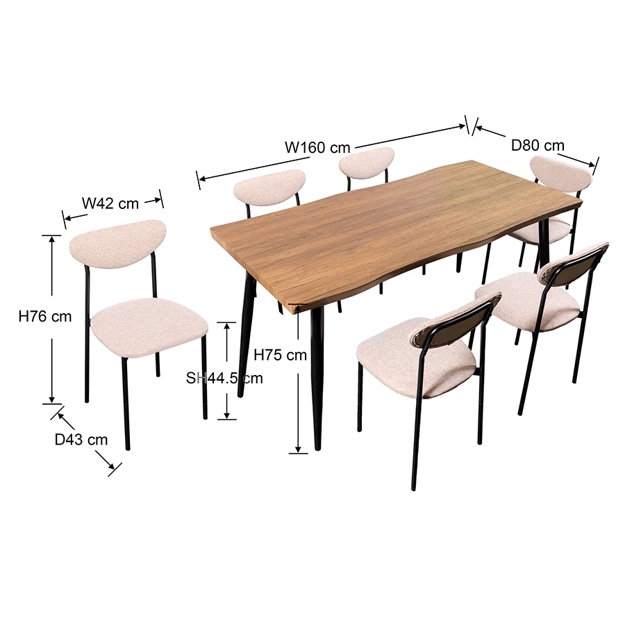 Denise 6 Seater Dining Set - Image 15