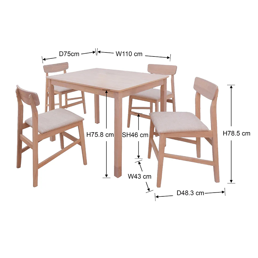 Dermott 4 Seater Dining Set - Image 12