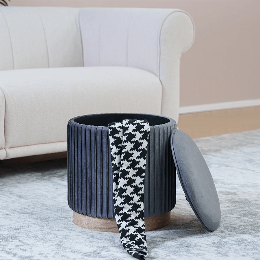 Dorahl Round Storage Ottoman - Image 5