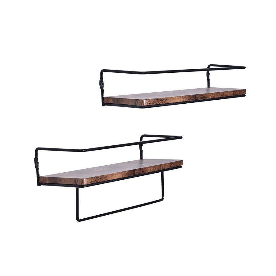 Ekon Set of 2 Shelves with Bracket - Image 6