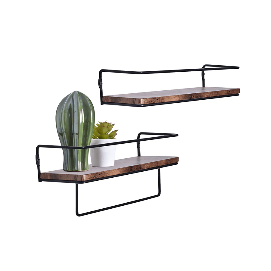 Ekon Set of 2 Shelves with Bracket - Image 8