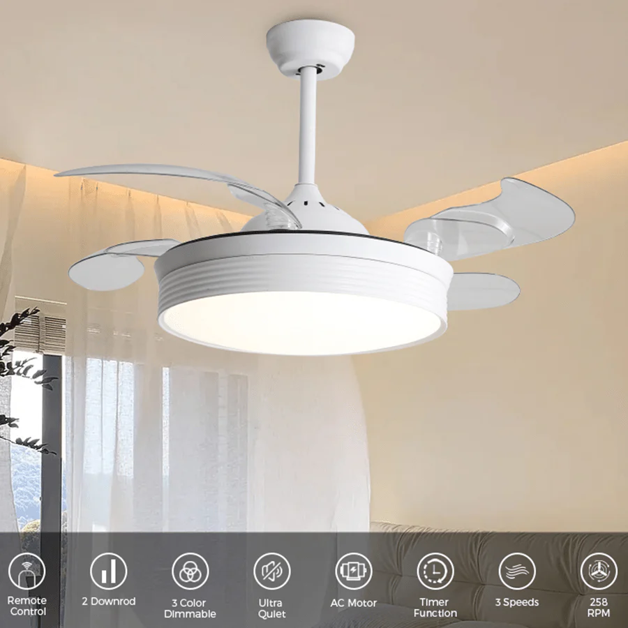 Eli Ceiling Fan + Retractable Blades - Image 14