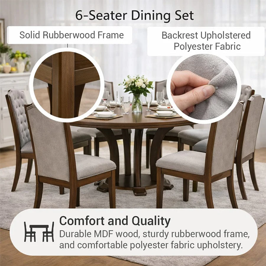 Elizabeth 6 Seater Dining Set - Image 4