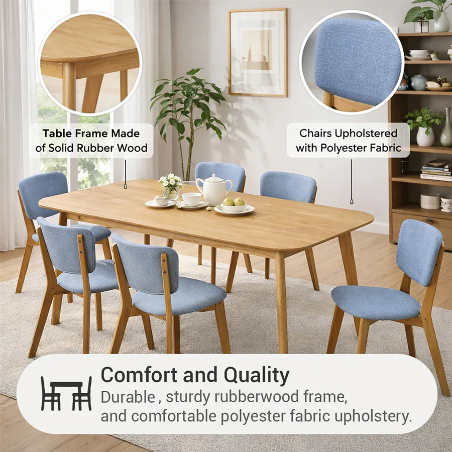 Elland + Jaden 6 Seater Dining Set - Image 24