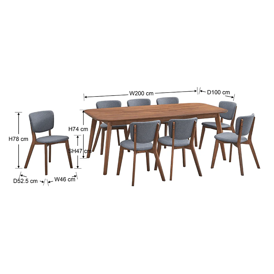 Elland + Jaden 8 Seater Dining Set - Image 36