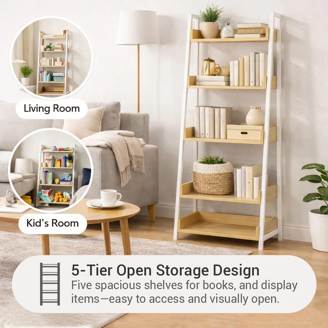 Elliana 5 Tier Bookshelves - Image 14